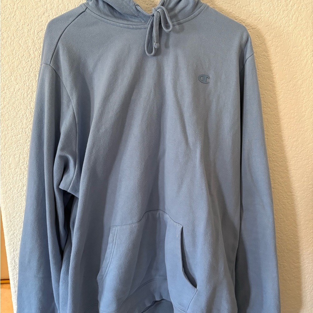 Champion Men's Light Blue Hoodie